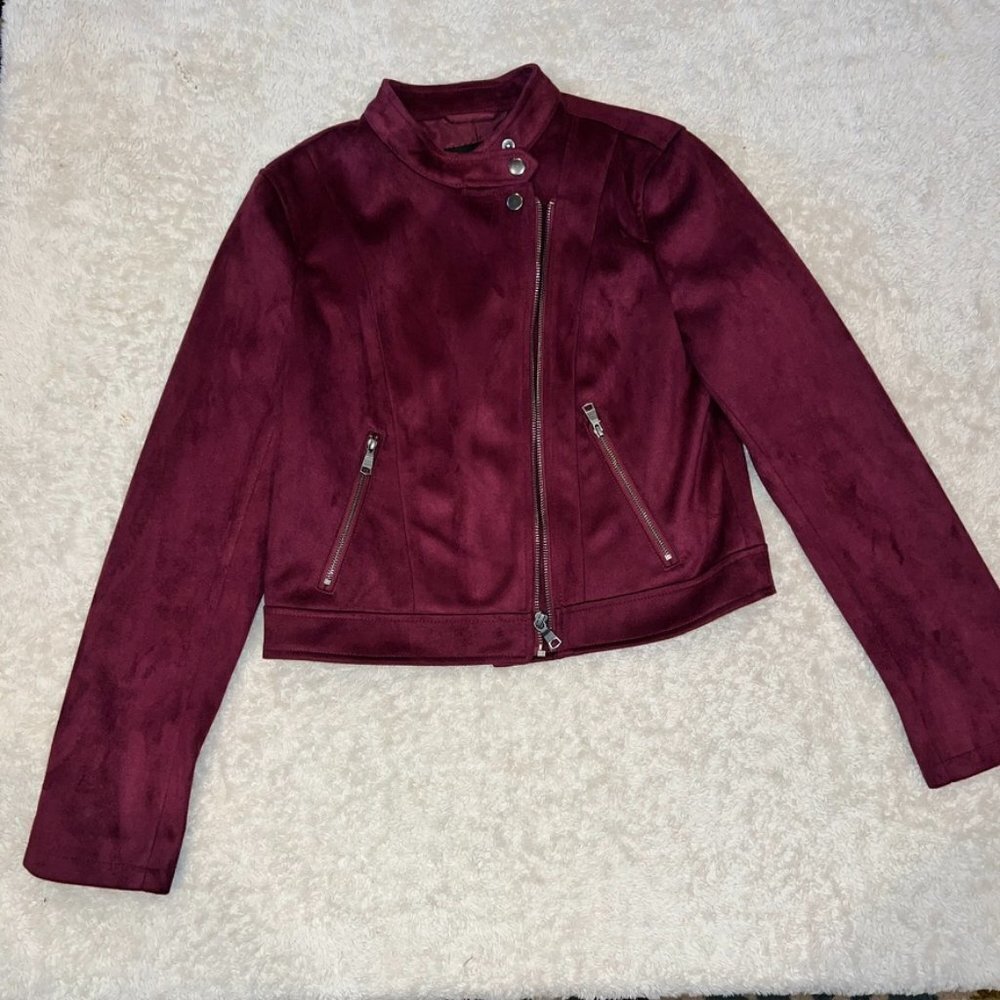 Banana Republic Suede Cropped Moto Jacket SIze S/P
